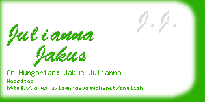julianna jakus business card